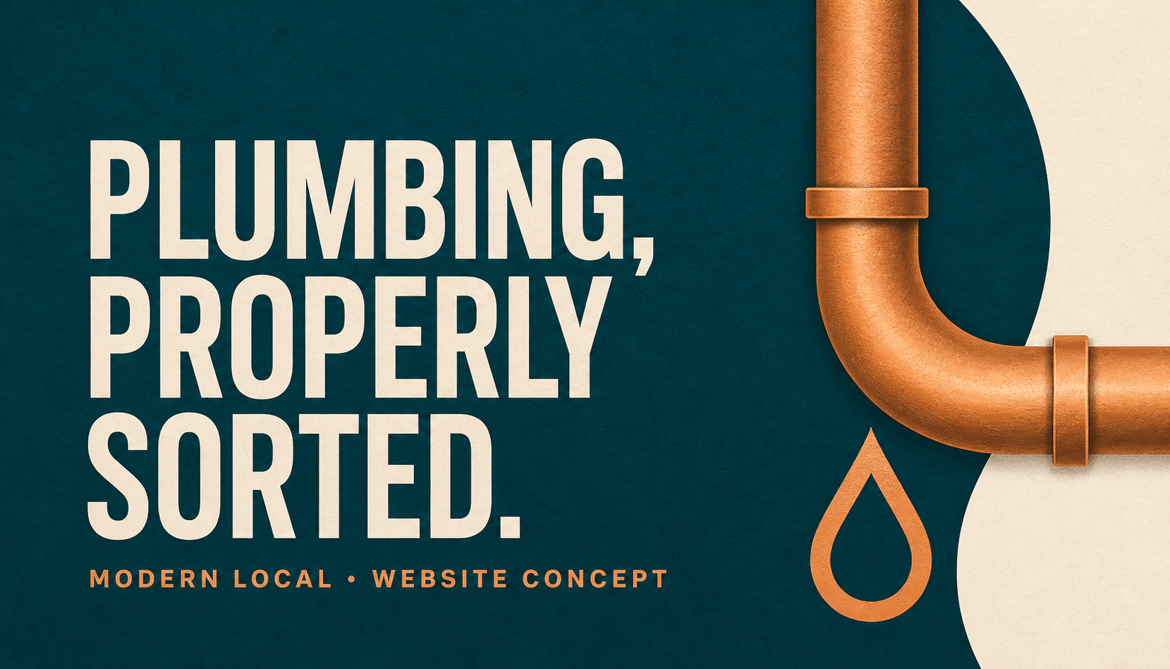 Modern Local Plumbing website concept preview